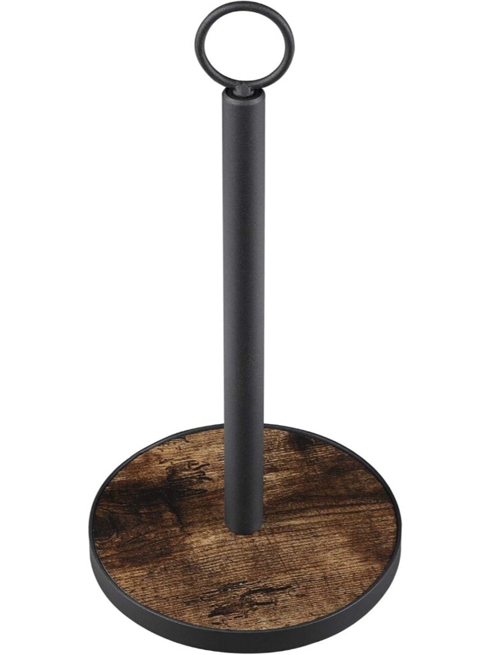 Paper Towel Holder Countertop, Heavy Duty Wood Base, Farmhouse Style